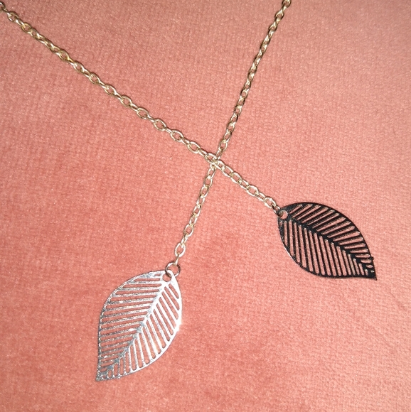 Solid 925 Sterling Silver Ear Wires Long Chain Earrings Dangle Leaf Leaves KATTA - Picture 2 of 7